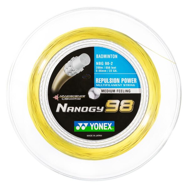 YONEX - Nanogy 98 200m Rolle gelb